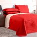 Cobre Leito Queen Dupla Face Vermelho e Palha Liso Matelado Clássico 3 Peças