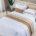 Cobre Leito Queen Size Branco 400 Fios Egípcio 100% Algodão 3 Peças 2,60m x 2,40m