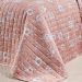 Cobre Leito Queen Size Floral Salmão Micro Percal Peletizado 200 Fios 3 Peças