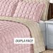 Cobre Leito Queen Size Rosê Clássico Matelado 3 Peças Dupla Face
