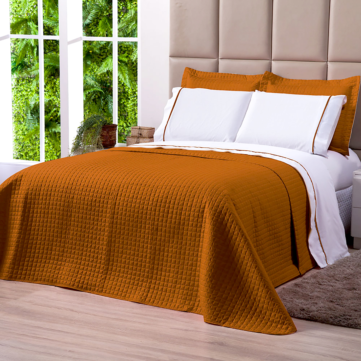 Cobre Leito Solteiro Dupla Face Marrom Versatile 1,75m x 2,45m - 2 Peças