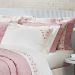 Cobre Leito Super King Rosa 200 Fios 100% Algodão + Jogo de Cama - 7 Peças