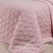 Cobre Leito Super King Rosa 200 Fios 100% Algodão + Jogo de Cama - 7 Peças