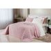 Cobre Leito Super King Rosa 200 Fios 100% Algodão + Jogo de Cama - 7 Peças