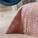Cobre Leito Tamanho King Size Salmão Floral Micro Percal Peletizado 200 Fios + Jogo de Cama - 7 Peças
