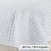 Cobre Leito Tamanho Super King Branco 200 Fios 100% Algodão 3 Peças 3,15m x 2,70m