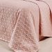 Cobre Leito Tamanho Super King Rosa Micro Percal Peletizado 200 Fios + Jogo de Cama - 7 Peças