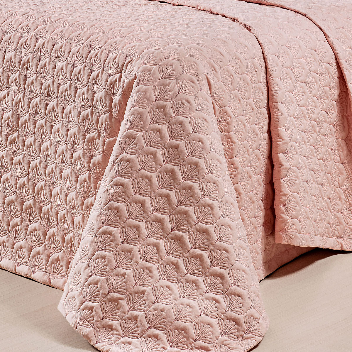Cobre Leito Tamanho Super King Rosa Micro Percal Peletizado 200 Fios + Jogo de Cama - 7 Peças
