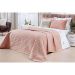 Cobre Leito Tamanho Super King Rosa Micro Percal Peletizado 200 Fios + Jogo de Cama - 7 Peças