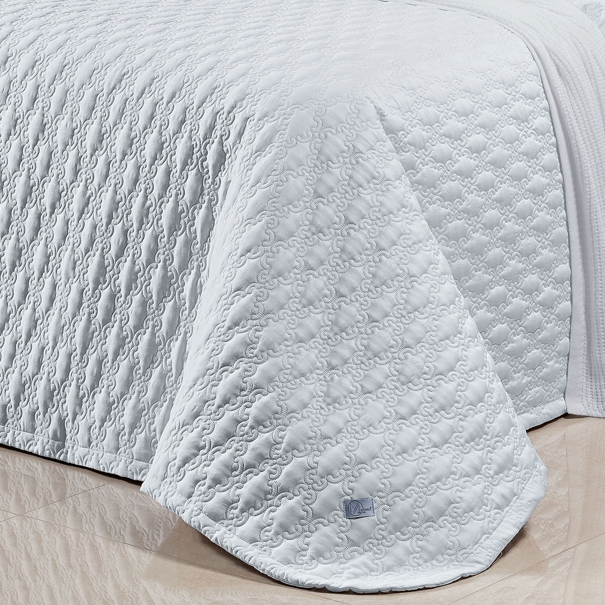 Cobre Leito Venetto Queen Size Branco 400 Fios Egípcio 100% Algodão + Jogo de Cama - 7 Peças