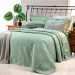 Cobre Leito Verde King Size 400 Fios Egípcio 100% Algodão + Jogo de Cama - 7 Peças