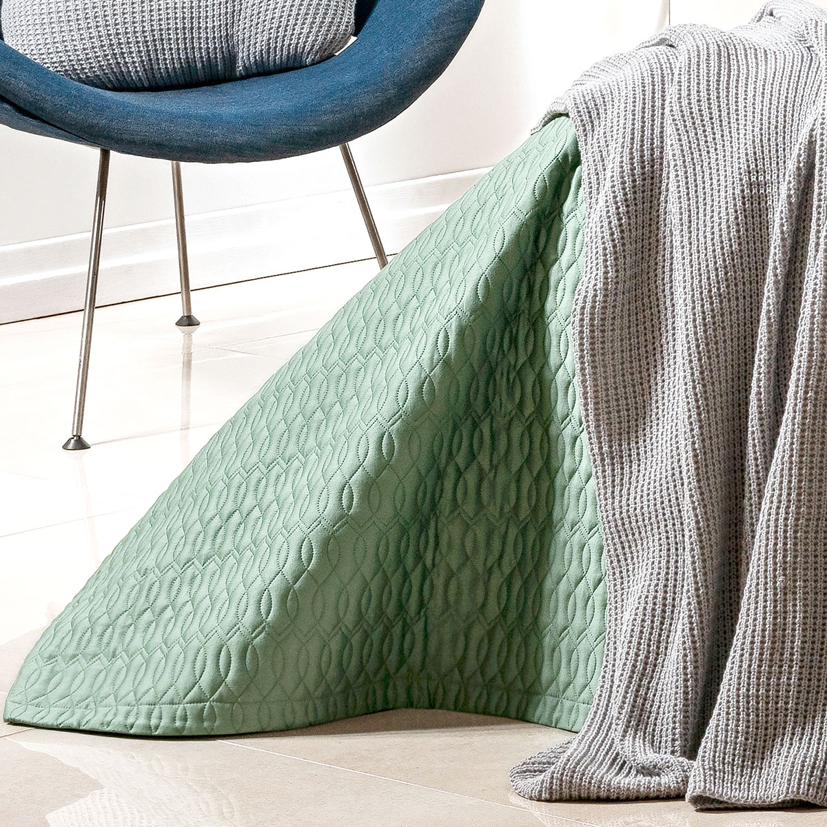 Cobre Leito Verde King Size 400 Fios Egípcio 100% Algodão + Jogo de Cama - 7 Peças