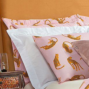 Cobre leito Solteiro Estampado 2 Peças Animal Print com Porta Travesseiro