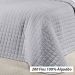 Colcha Cama Super King Cinza 200 Fios 100% Algodão 3 Peças 3,15m x 2,70m