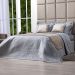 Colcha Cinza 100% Algodão King Size Matelada 3 Peças