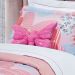 Colcha Infantil Menina Rosa 200 Fios Micro Percal 3 Peças 2,50m x 1,90m com Porta Travesseiro