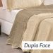 Colcha King Cáqui Bouti Dupla Face Matelada Ultrassônico 3 Peças