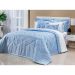 Colcha King Size Azul 100% Algodão 200 Fios 7 Peças 2,80m x 2,70m