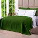 Colcha King Size Verde Dupla Face Matelado 3 peças com Porta Travesseiros
