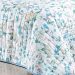 Colcha Menina Solteiro Floral Azul 200 Fios 100% Algodão + Jogo de Cama - 5 Peças