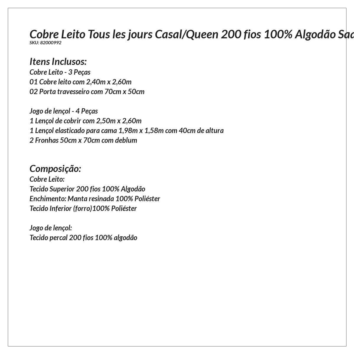 Colcha Queen 100% Algodão Mostarda 200 Fios + Jogo de Cama 100% Algodão - 7 Peças
