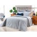 Colcha Queen Size 400 Fios Egípcio Cinza 100% Algodão + Jogo de Cama - 7 Peças