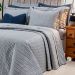 Colcha Queen Size 400 Fios Egípcio Cinza 100% Algodão + Jogo de Cama - 7 Peças