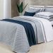 Colcha Queen Size Cinza 400 Fios Egípcio 100% Algodão 3 Peças 2,60m x 2,40m