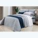 Colcha Queen Size Cinza 400 Fios Egípcio 100% Algodão 3 Peças 2,60m x 2,40m