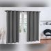 Cortina Blackout Corta Luz 2m x 2m Cinza com 16 ilhós para Varão Simples de 2 Metros