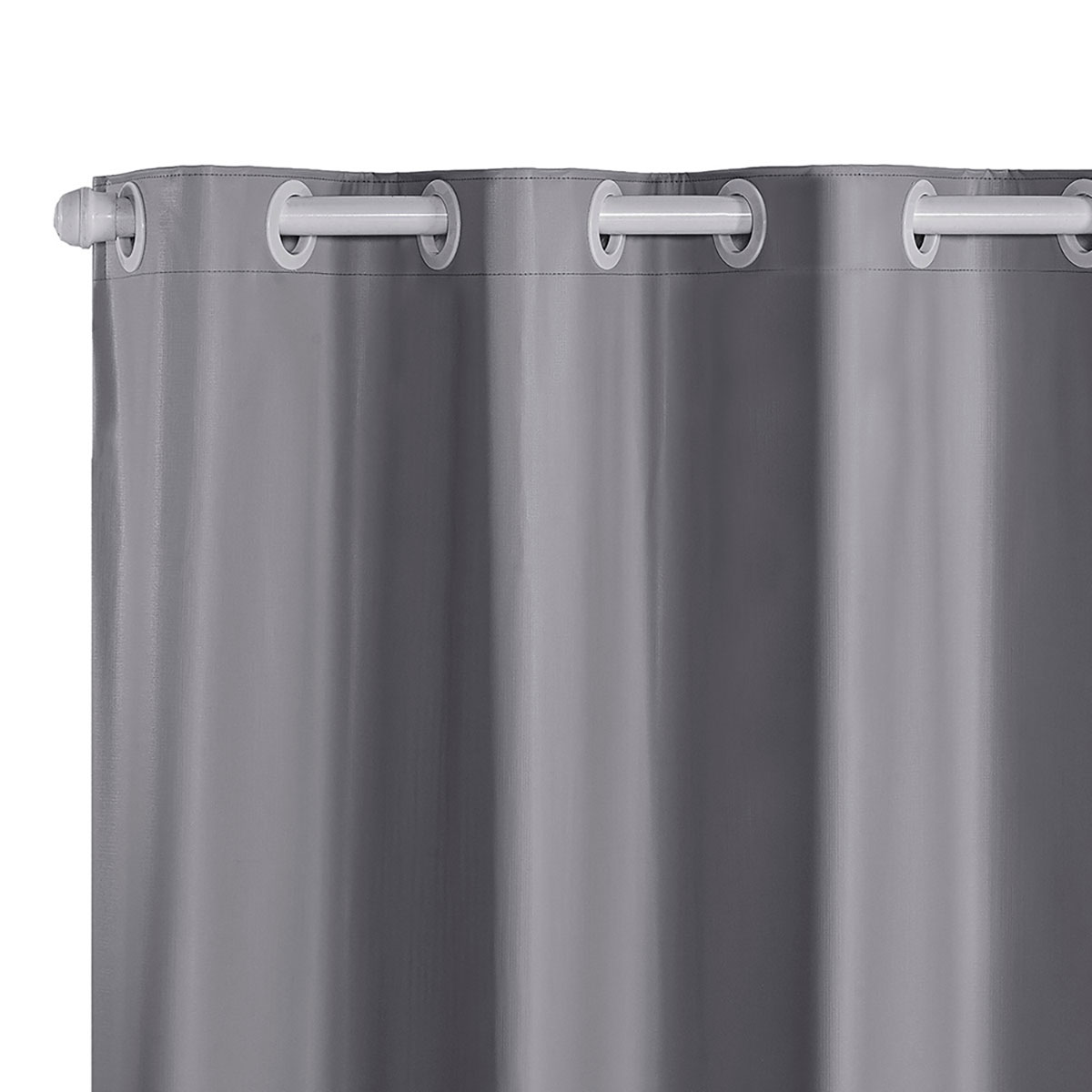 Cortina Blackout Corta Luz Cinza de PVC 2,80m x 1,80m ideal para Varão Simples de 2 metros