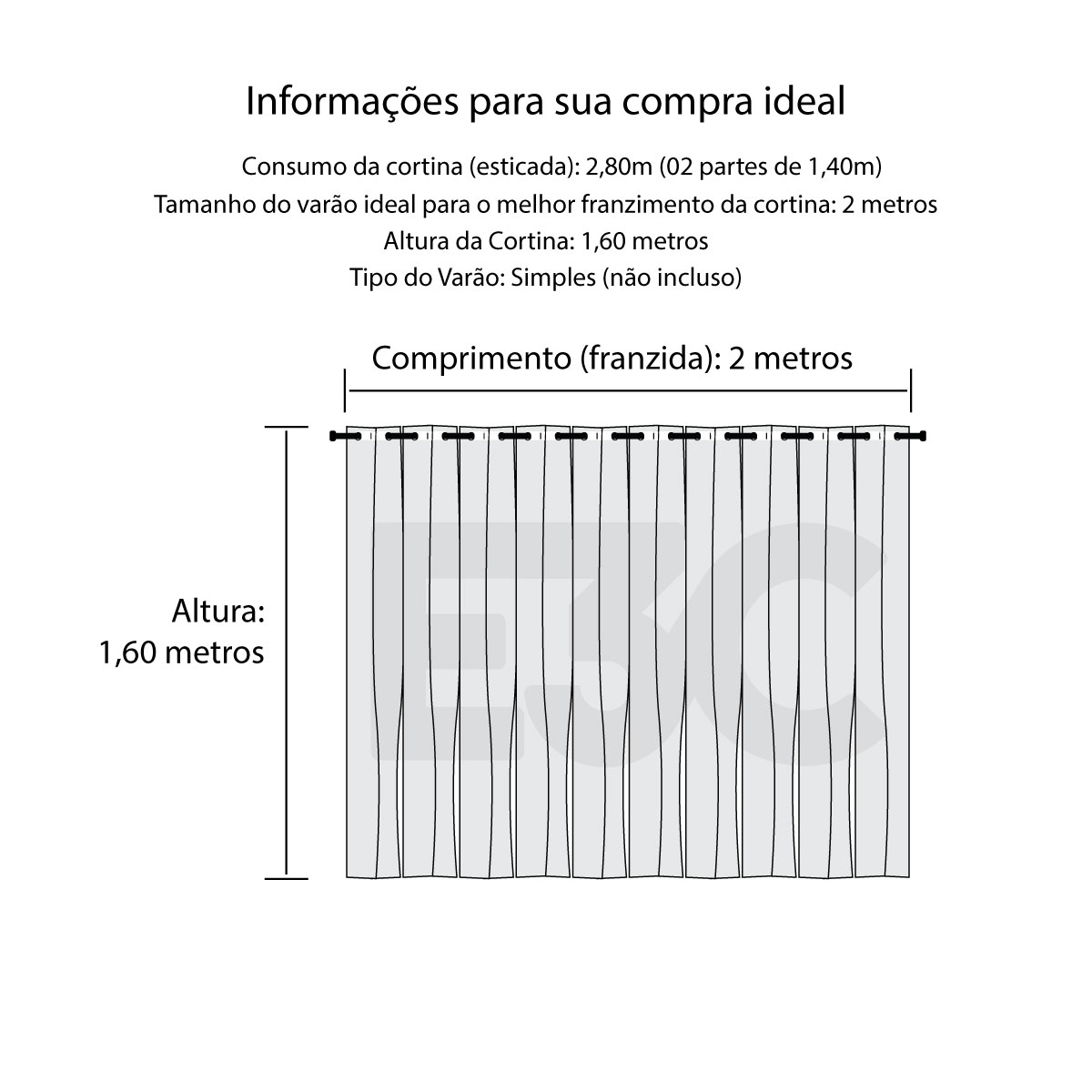 Cortina Blackout Corta Luz Lilás de PVC 2,80m x 1,60m ideal para Varão Simples de 2 metros