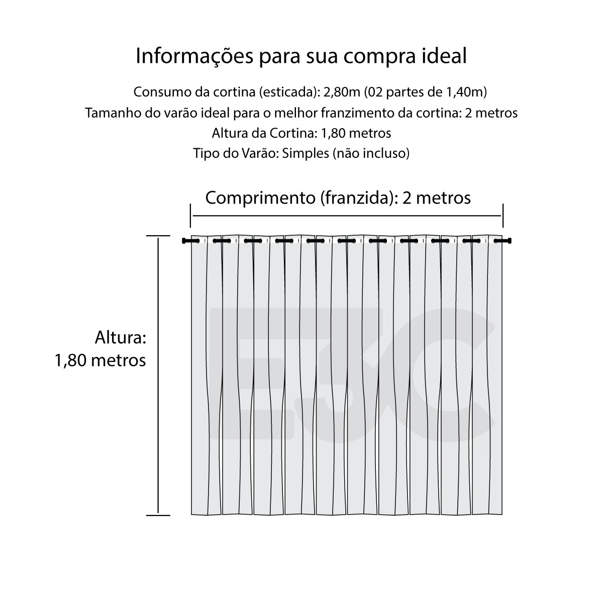 Cortina Blackout Corta Luz Vermelha de PVC 2,80m x 1,80m ideal para Varão Simples de 2 metros