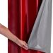 Cortina Blackout Corta Luz Vermelha de PVC 2,80m x 2,80m ideal para Varão Simples de 2 metros