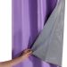 Cortina Blackout Corta Luz com Voil para Quarto Lilás 2,80m x 1,60m para Varão Simples de 2 metros