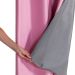 Cortina Blackout Corta Luz com Voil para Quarto Rosa 2,80m x 1,60m para Varão Simples de 2 metros
