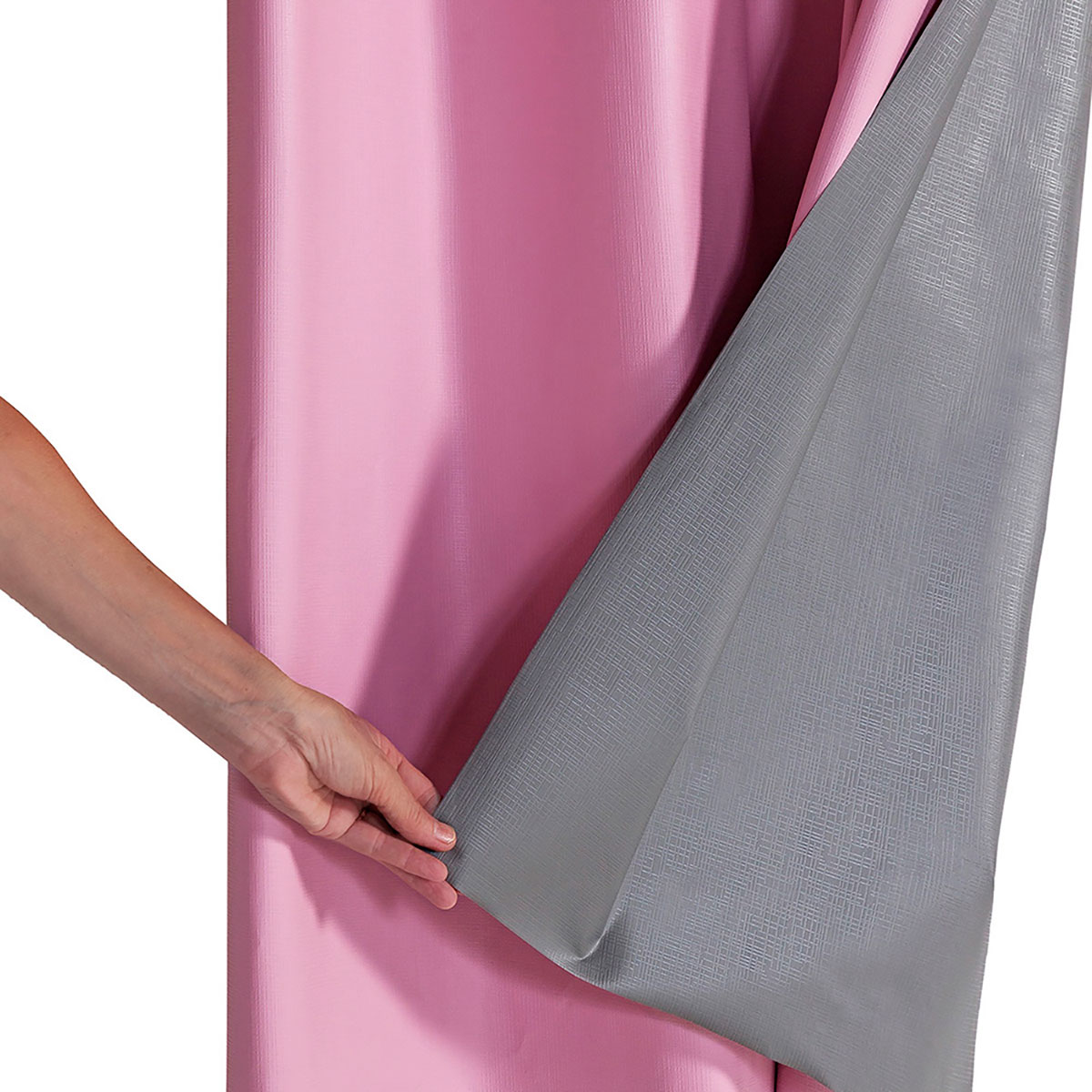 Cortina Blackout Corta Luz com Voil para Quarto Rosa 2,80m x 1,60m para Varão Simples de 2 metros
