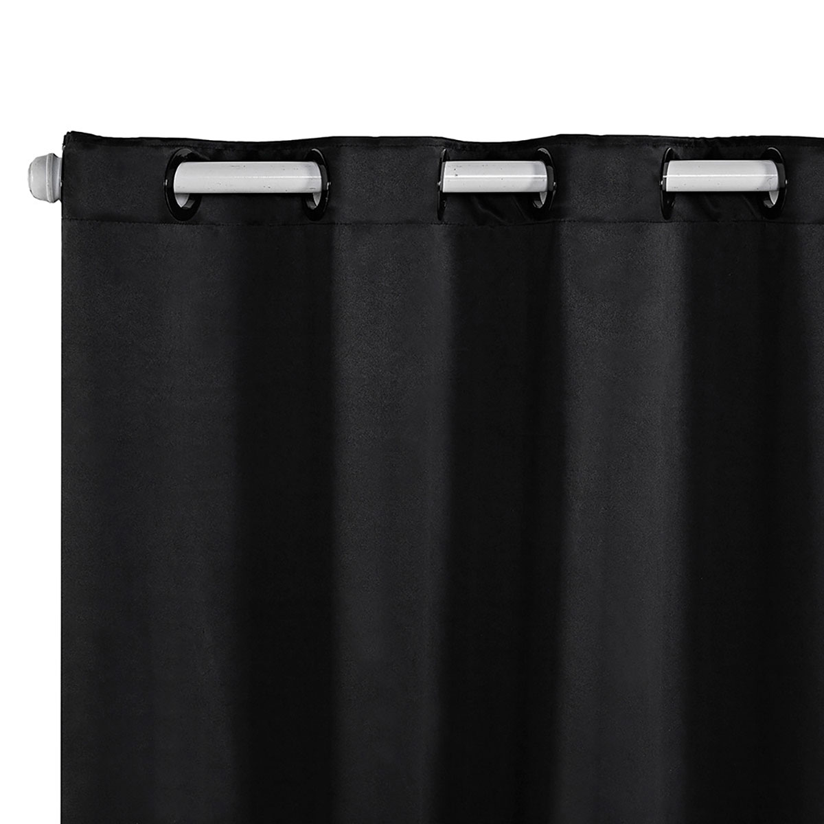 Cortina Blackout Tecido Preta 4,00m x 2,70m Corta Luz 80% ideal para Varão Simples de 3 metros
