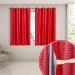 Cortina Blackout Vermelho com Voil Xadrez Corta Luz 100% 2,80m x 1,60m ideal para Varão Simples de 1,50m