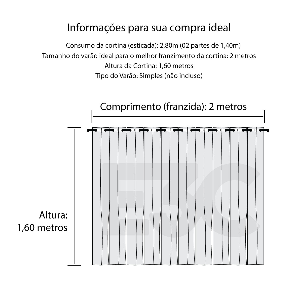 Cortina Blackout com Voal Xadrez 2,80m x 1,60m Vermelho ideal para Varão Simples de 2 Metros
