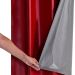 Cortina Blackout com Voal Xadrez 2,80m x 2,30m Vermelho ideal para Varão Simples de 2 Metros