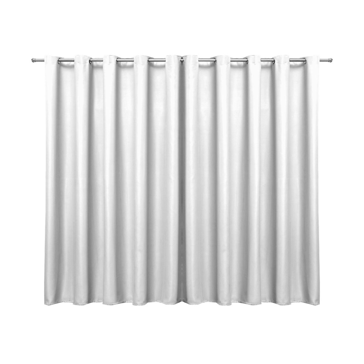 Cortina Blackout em Tecido Branca 2,70m x 1,80m 75% de Corta Luz - Ideal para Varão Simples de 2 Metros