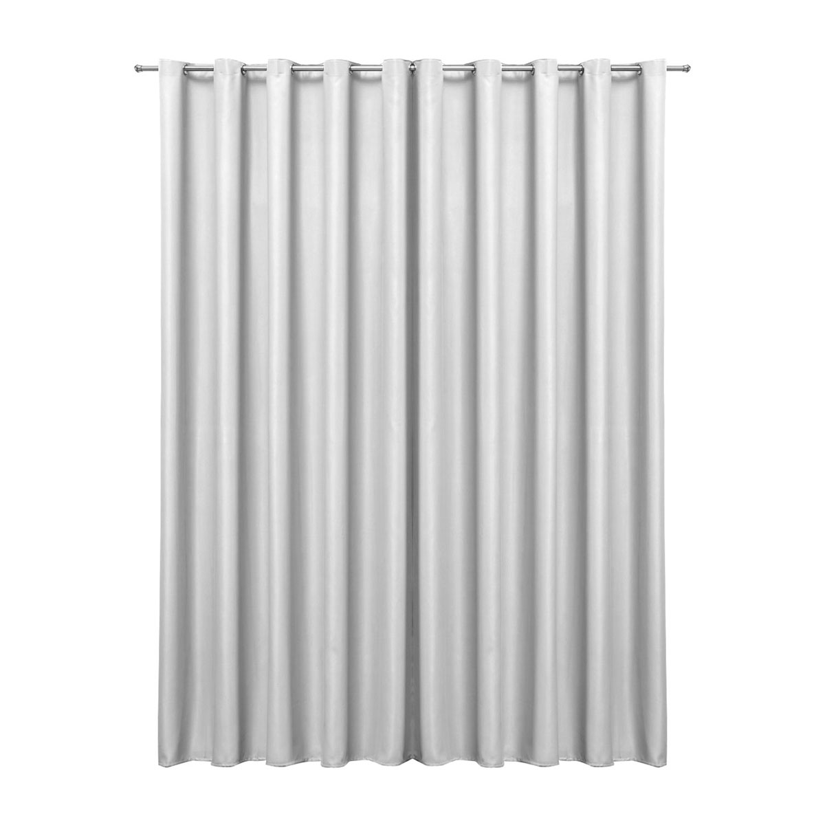 Cortina Blackout em Tecido Branca 3,00m x 2,70m 75% de Corta Luz - Ideal para Varão Simples de 2 Metros