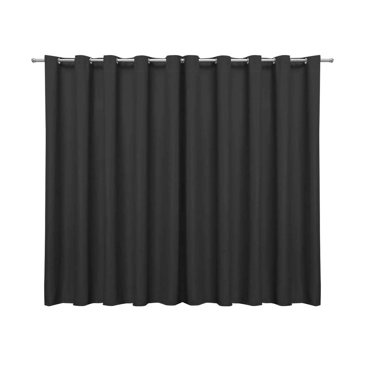 Cortina Blackout em Tecido Preta 2,70m x 1,80m 75% de Corta Luz - Ideal para Varão Simples de 2 Metros