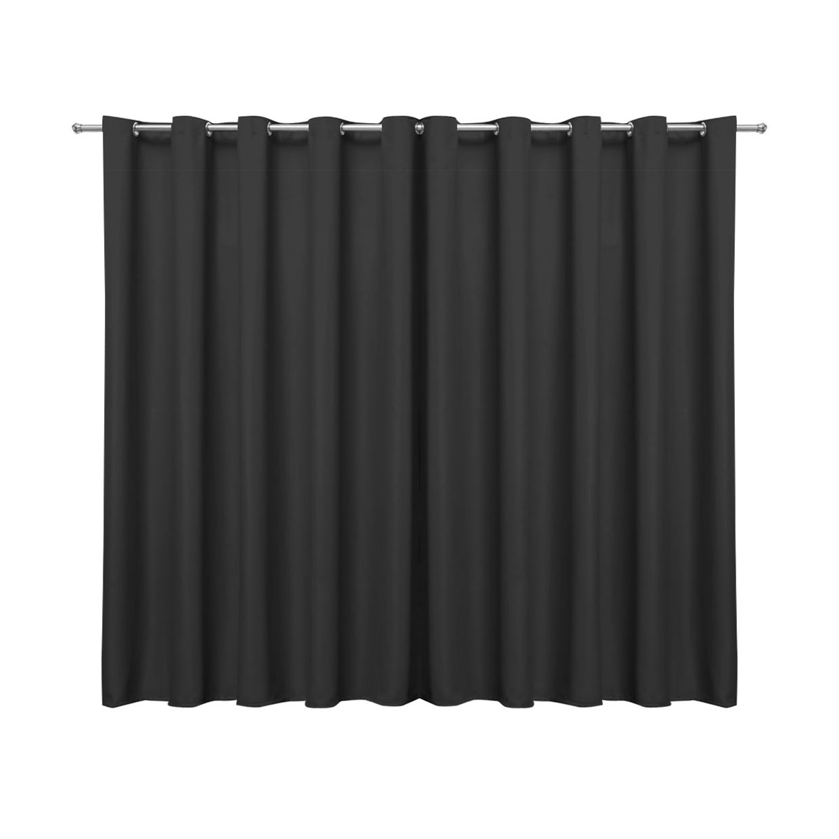Cortina Blackout em Tecido Preta 4,00m x 2,70m 75% de Corta Luz - Ideal para Varão Simples de 3 Metros