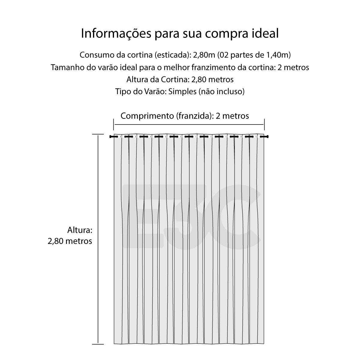Cortina Blecaute Corta Luz 100% Lilás de PVC 2,80m x 2,80m ideal para Varão Simples de 2 metros