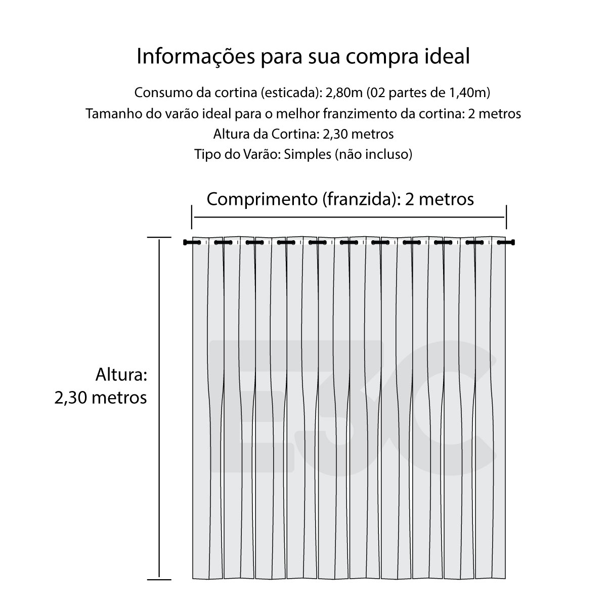 Cortina Blecaute Lilás com Voal Xadrez Corta Luz 100% 2,80m x 2,30m ideal para Varão Simples de 1,50m