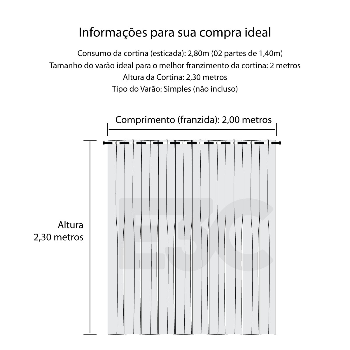 Cortina Blecaute Pink com Voil 2,80m x 2,30m ideal para Varão Simples de 2 metros