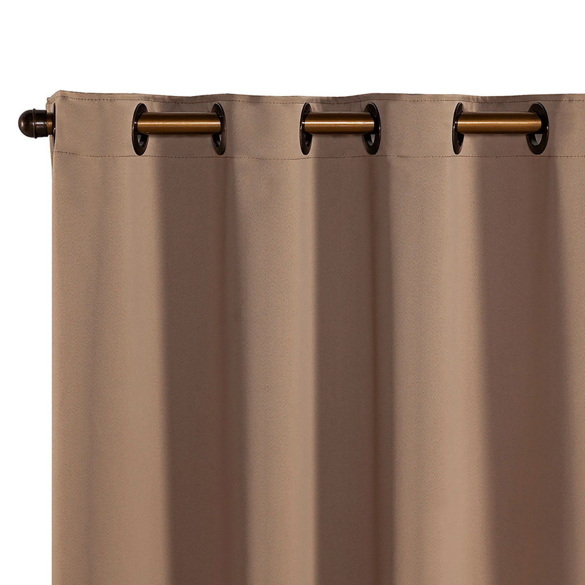 Cortina Blecaute Tecido Avelã 2,70m x 2,30m Corta Luz 80% ideal para Varão Simples de 2 metros