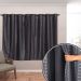 Cortina Blecaute com Voal Xadrez 2,00m x 1,40m Preto ideal para Varão Simples de 1,50m